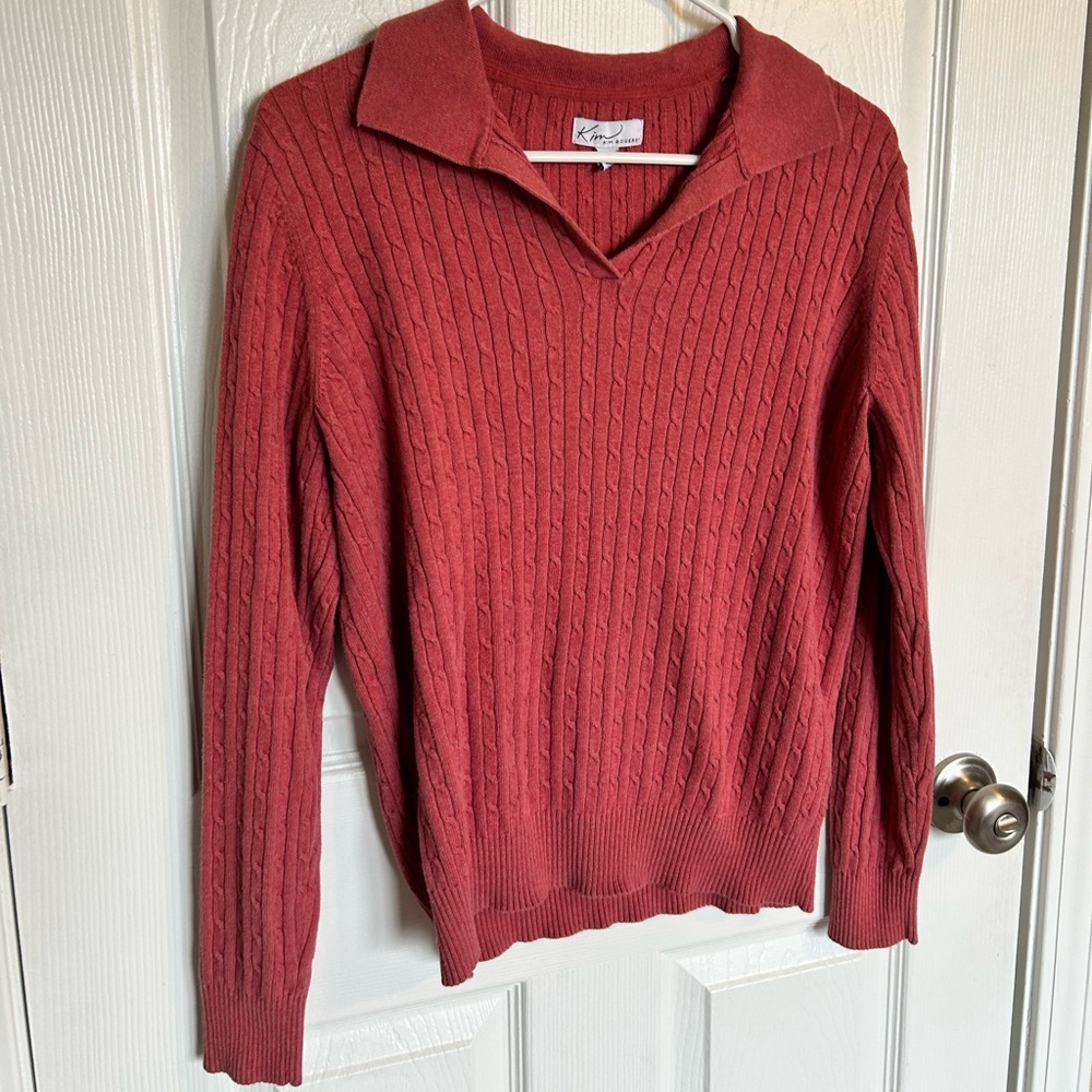 Medium Kim Rogers pink knit sweater
